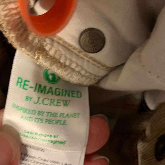 Crewcuts tan khaki Corduroy Pants stretch adjustable belt size 7 straight leg - Picture 3 of 5